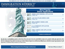Tablet Screenshot of immigrationdirect.com